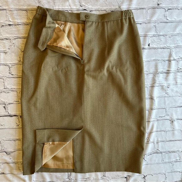 Vintage Pencil Wool Blend 14 Skirt - Picture 4 of 7
